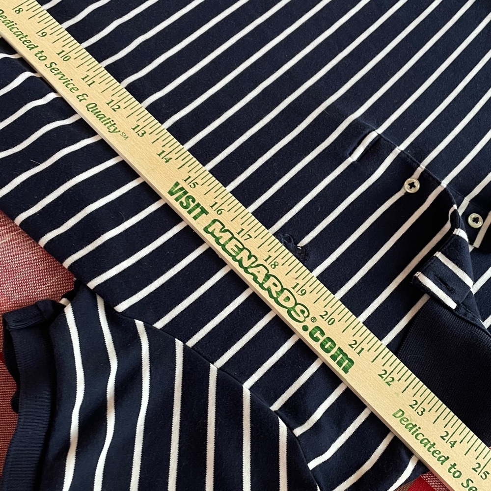 Polo Ralph Lauren Size SP Navy and White Striped Polo Shirt - Picture 9 of 10